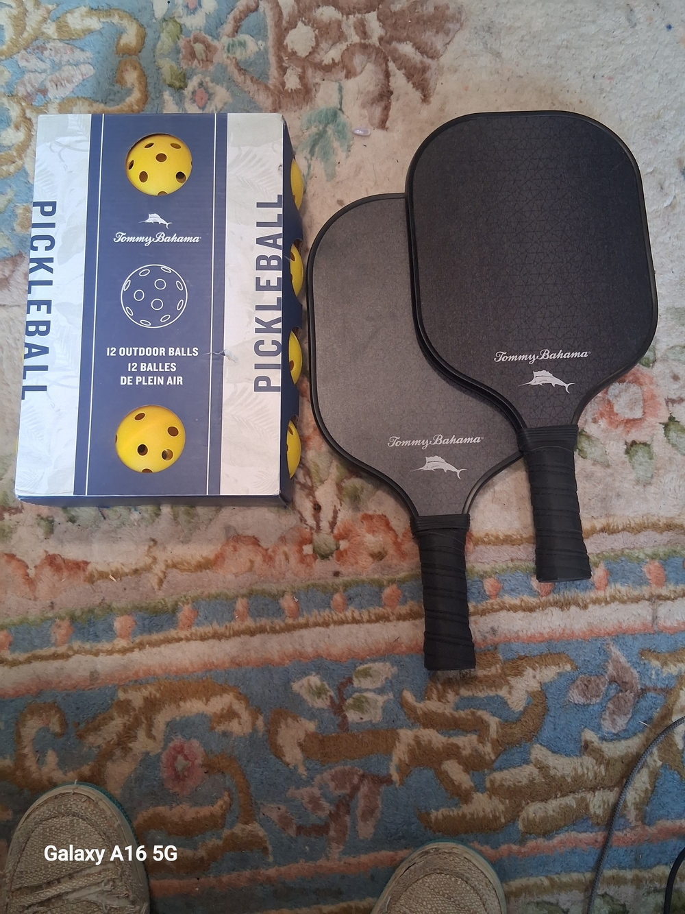Tommy Bahama Pickleball Paddle Set with Yellow Outdoor Balls